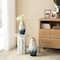 Glitzhome® Abstract Ombre Blue & Gold Metal Floor Vases Set